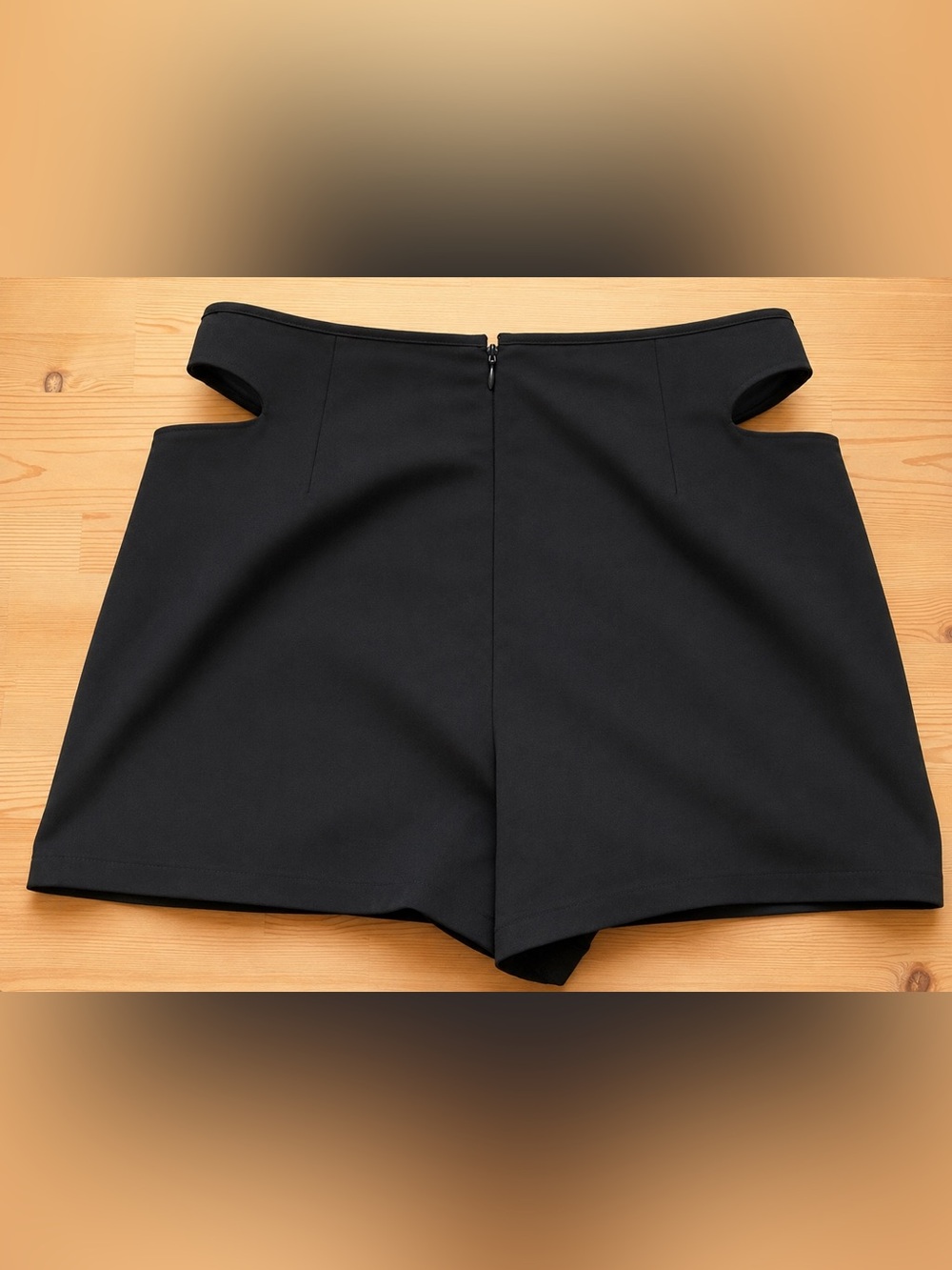 NWT Zara High-Waist Black Cutout Skort
